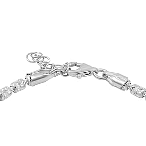 Italian Rhodium Over Sterling Silver Typhoon Bracelet (7.00 In) 5 Grams