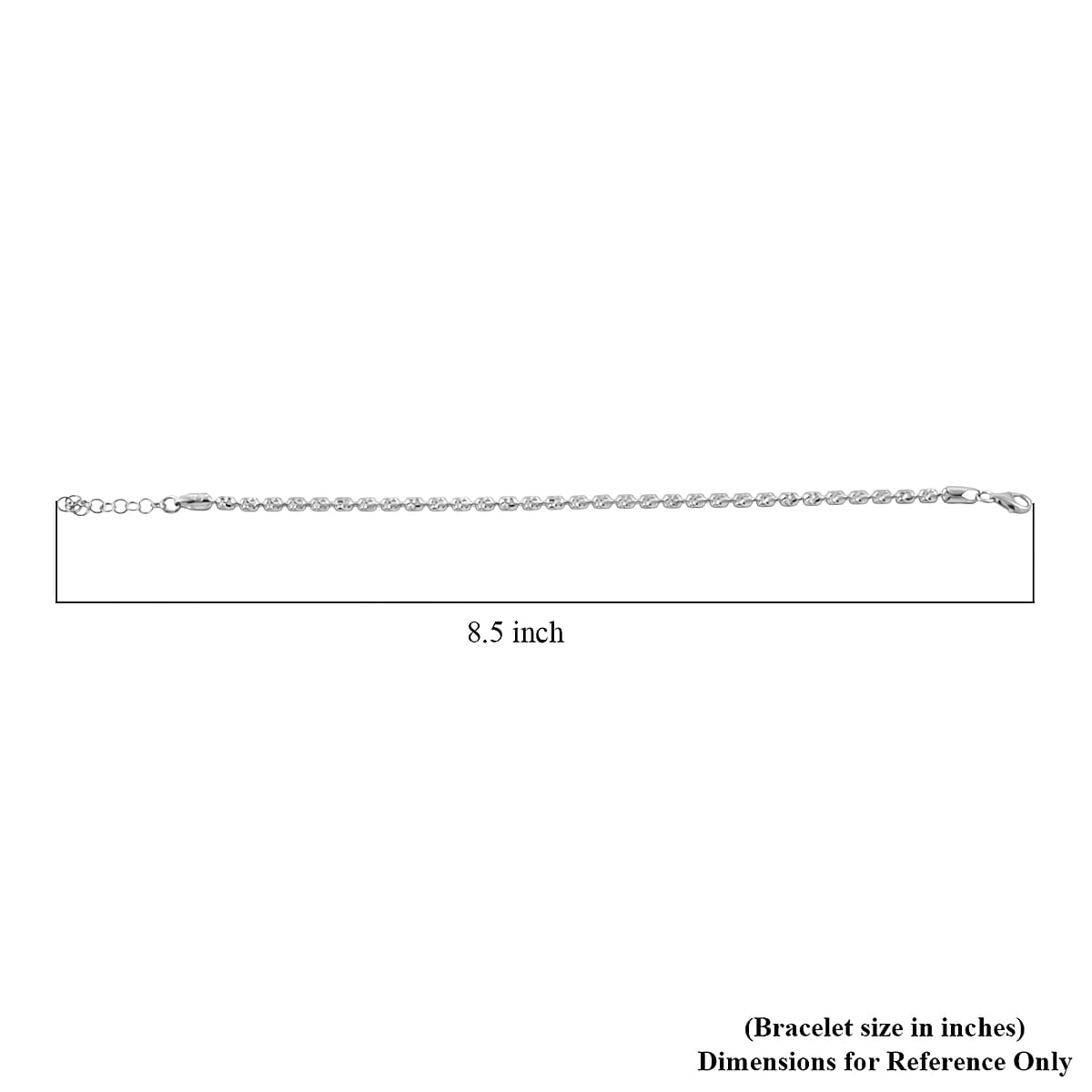 Italian Rhodium Over Sterling Silver Typhoon Bracelet (7.00 In) (5 g) image number 4