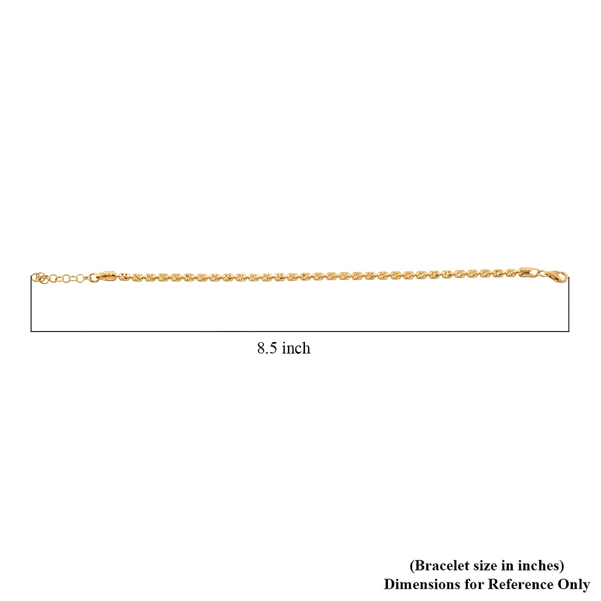 Italian 14K YG Over Sterling Silver Typhoon Bracelet (7.00 In) 5 Grams image number 4