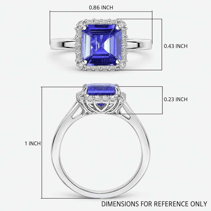 Certified & Appraised Rhapsody AAAA Tanzanite and Diamond E-F VS 2.30 ctw Ring in 950 Platinum (Size 10.0) 6 Grams