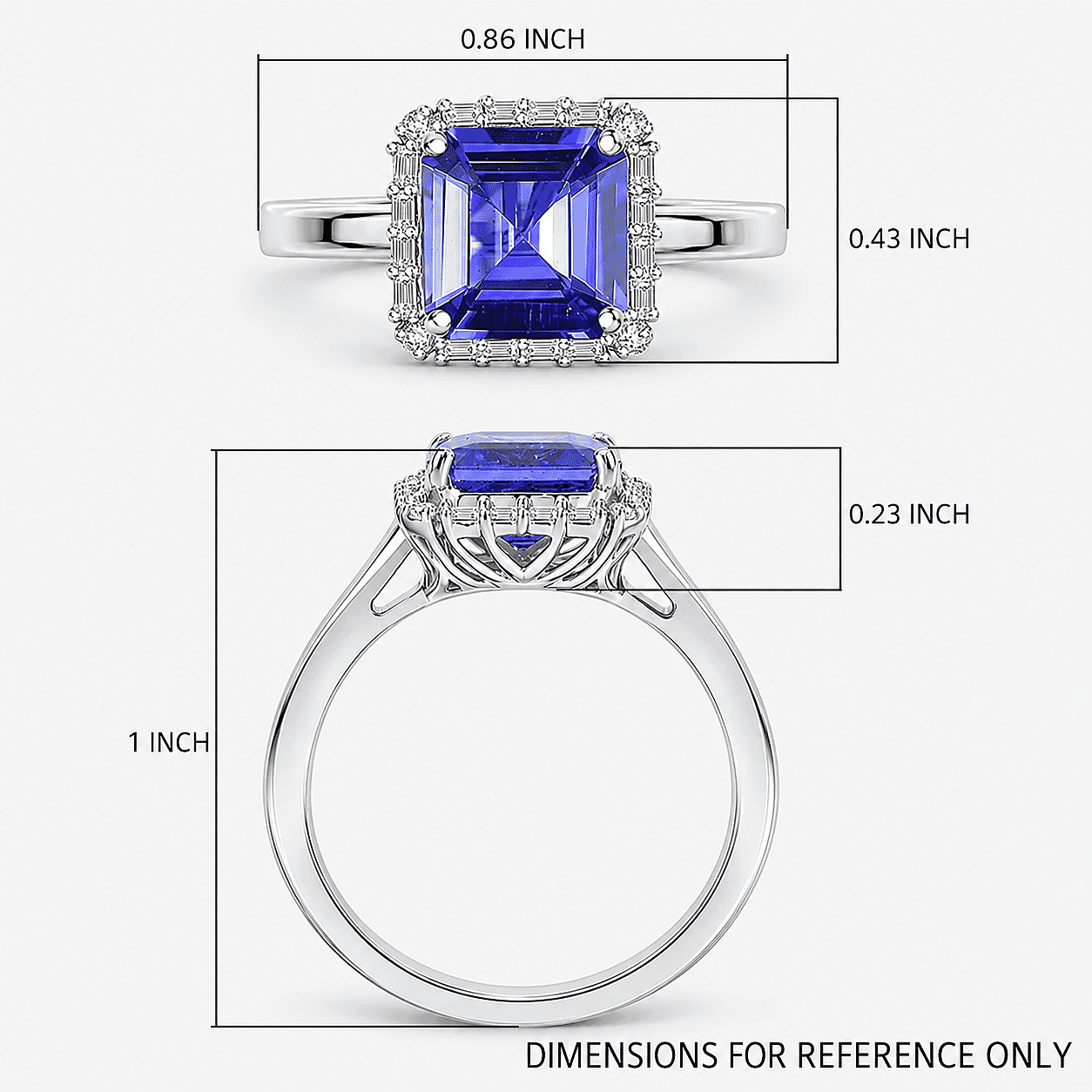 Certified & Appraised Rhapsody 950 Platinum AAAA Tanzanite, Diamond (E-F, VS) Ring (Size 5.0) (6 g) 2.30 ctw