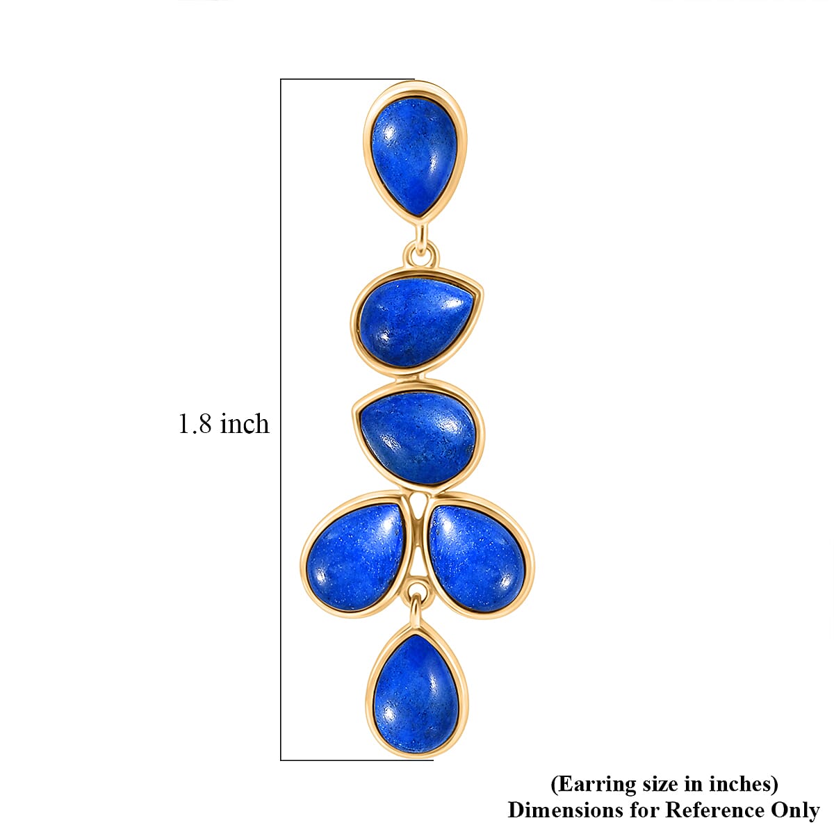 EverTrue Lapis Lagoon 17.75 ctw Earrings in 18K YG Plated
