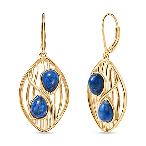 EverTrue Lapis Lagoon 5.85 ctw Earrings in 18K YG Plated