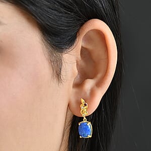 EverTrue Lapis Lagoon and Multi Gemstone 8.40 ctw Earrings in 18K YG Plated
