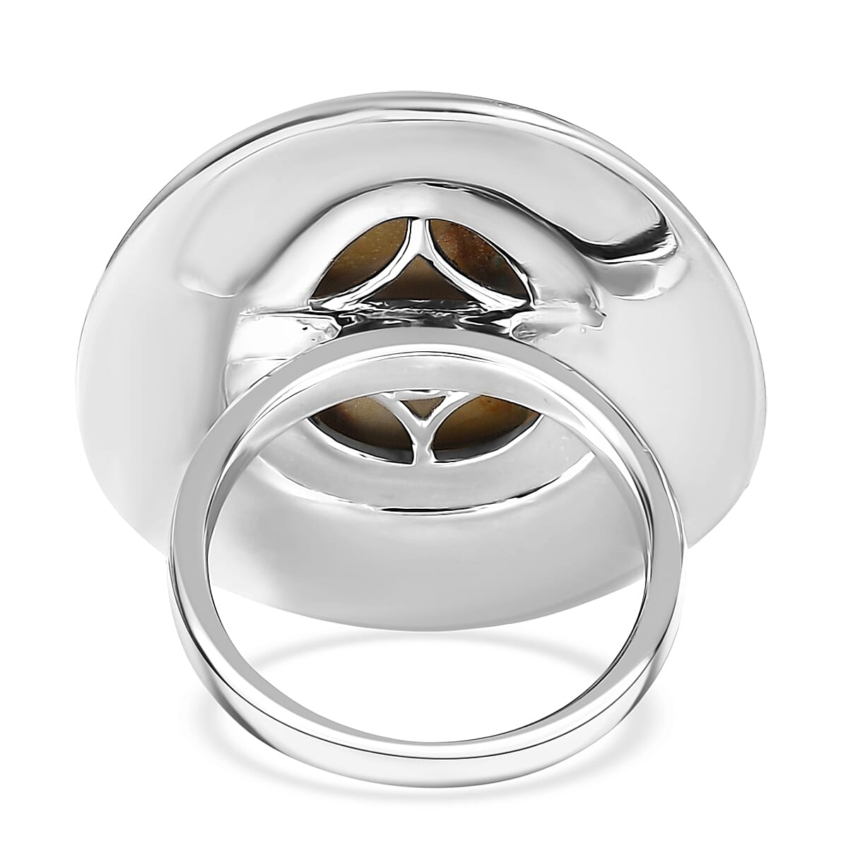 D'Joy Premium Royston Ribbon Turquoise Ring in Rhodium Over Sterling Silver (Size 10.0) 14.30 ctw image number 4