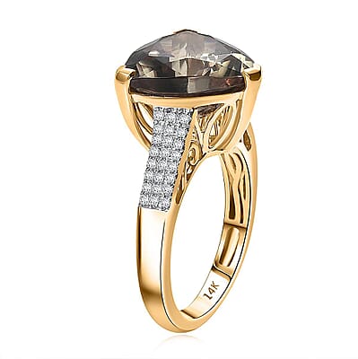 Luxoro AAA Turkizite, Diamond Ring in 14K Yellow Gold 9.10 ctw (Size 6.0)