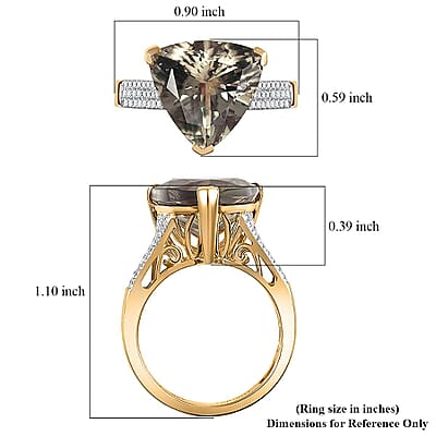 Luxoro AAA Turkizite, Diamond Ring in 14K Yellow Gold 9.10 ctw (Size 6.0)