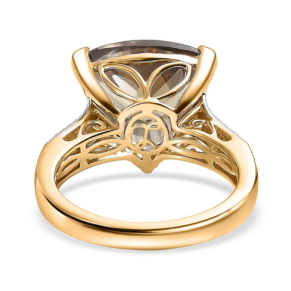 Collector's Edition Luxoro 14K Yellow Gold AAA Turkizite, Diamond (G-H, I2) (0.24 cts) Twilight Empress Ring (Size 9.5) 9.10 ctw image number 3