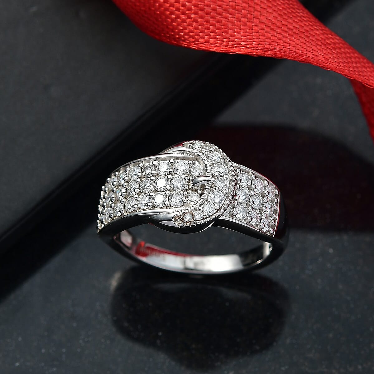 EverTrue Moissanite Ring in Platinum Bond 0.75 ctw (Size 6.0) image number 1