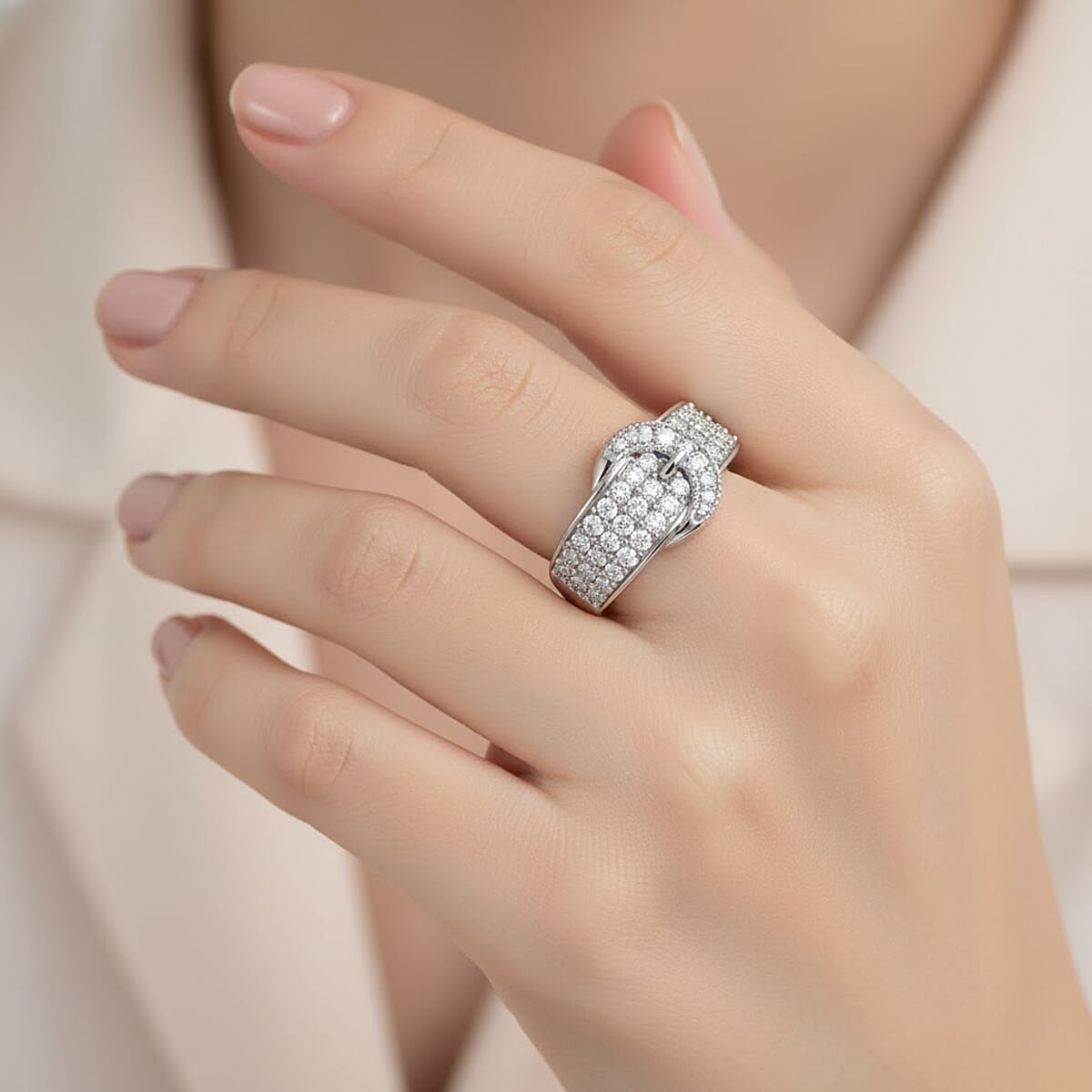 EverTrue Moissanite Ring in Platinum Bond 0.75 ctw (Size 7.0) image number 2