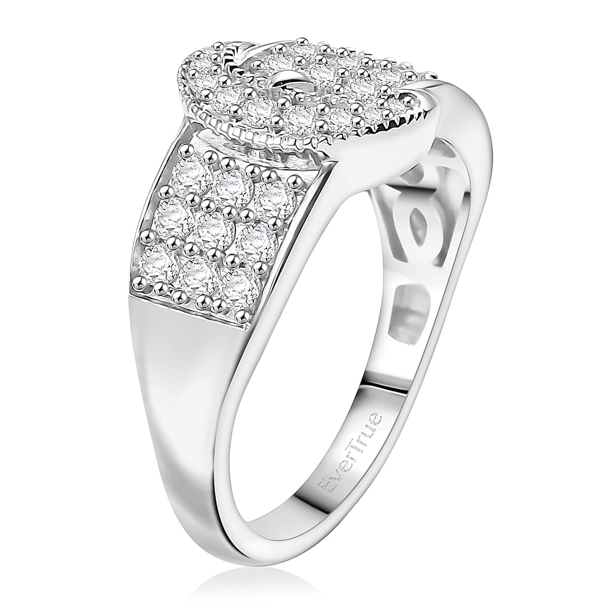 EverTrue Moissanite Ring in Platinum Bond 0.75 ctw (Size 7.0) image number 3