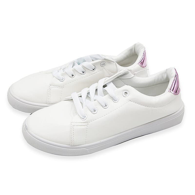 Closeout SOLE MATES White Pink Metallic Shoes (Size 6.0)