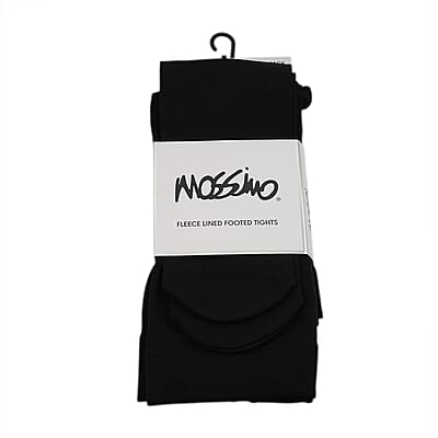 Mossimo Black Fleece Lined Footed Tights - S