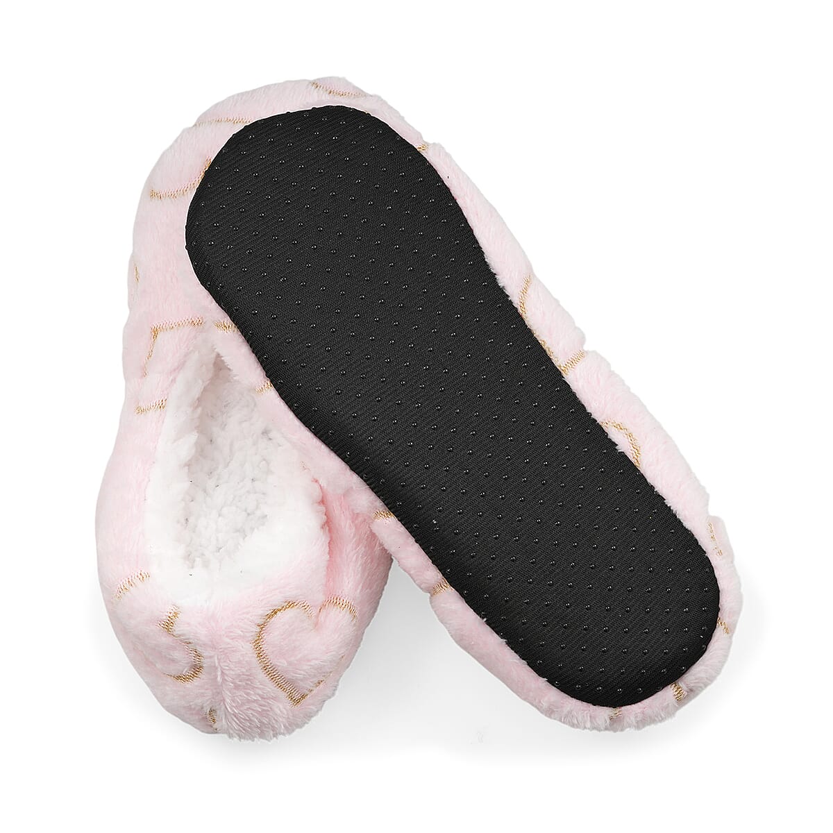 Mossimo Pink Heart Slippers with Grippers - S/M image number 3