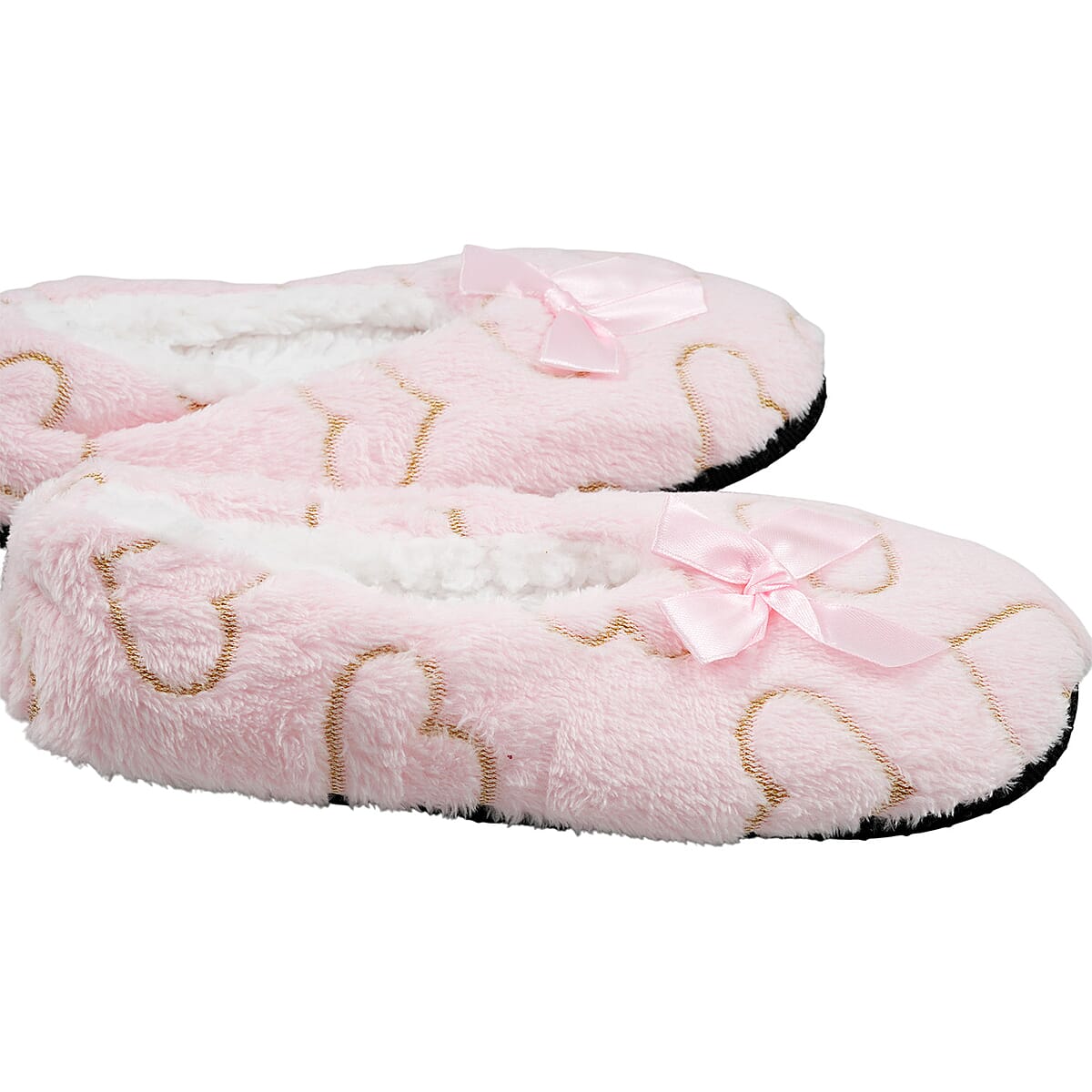 Mossimo Pink Heart Slippers with Grippers - S/M image number 4