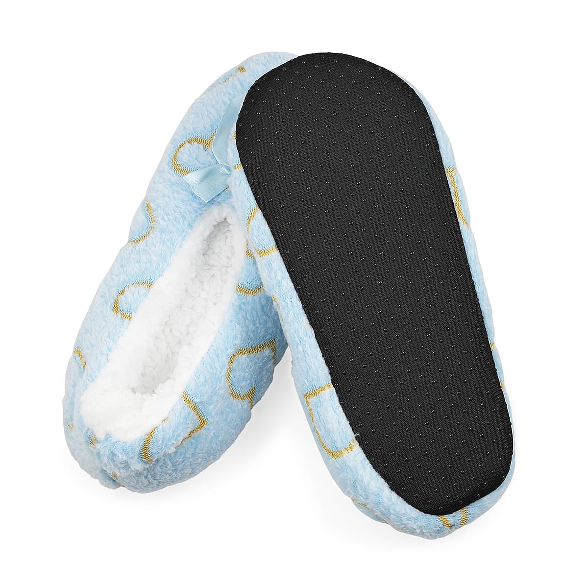 Mossimo Blue Heart Slippers with Grippers - S/M image number 4