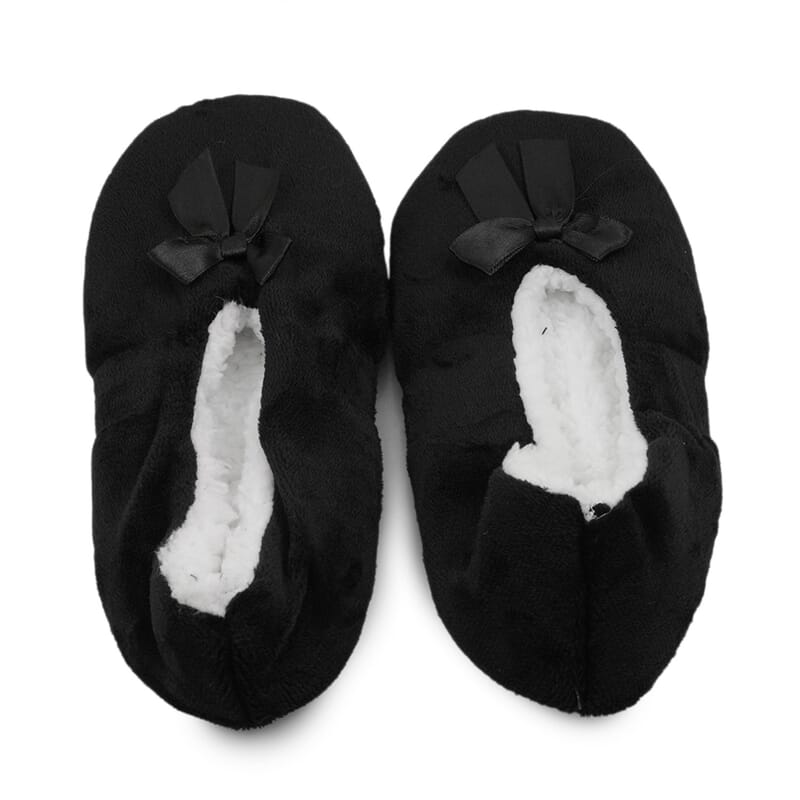 Mossimo Charcoal Bow Slippers With Grippers - S/M