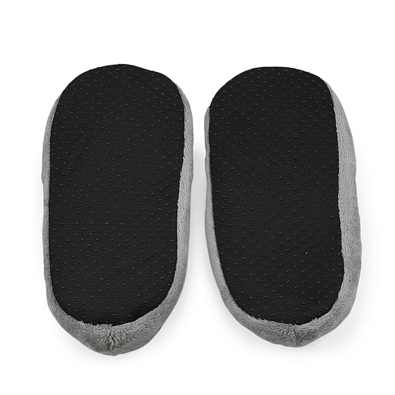Mossimo Light Grey Bow Slippers With Grippers - S/M