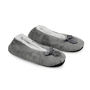 Mega Clearance Mossimo Light Grey Bow Slippers With Grippers - M/L
