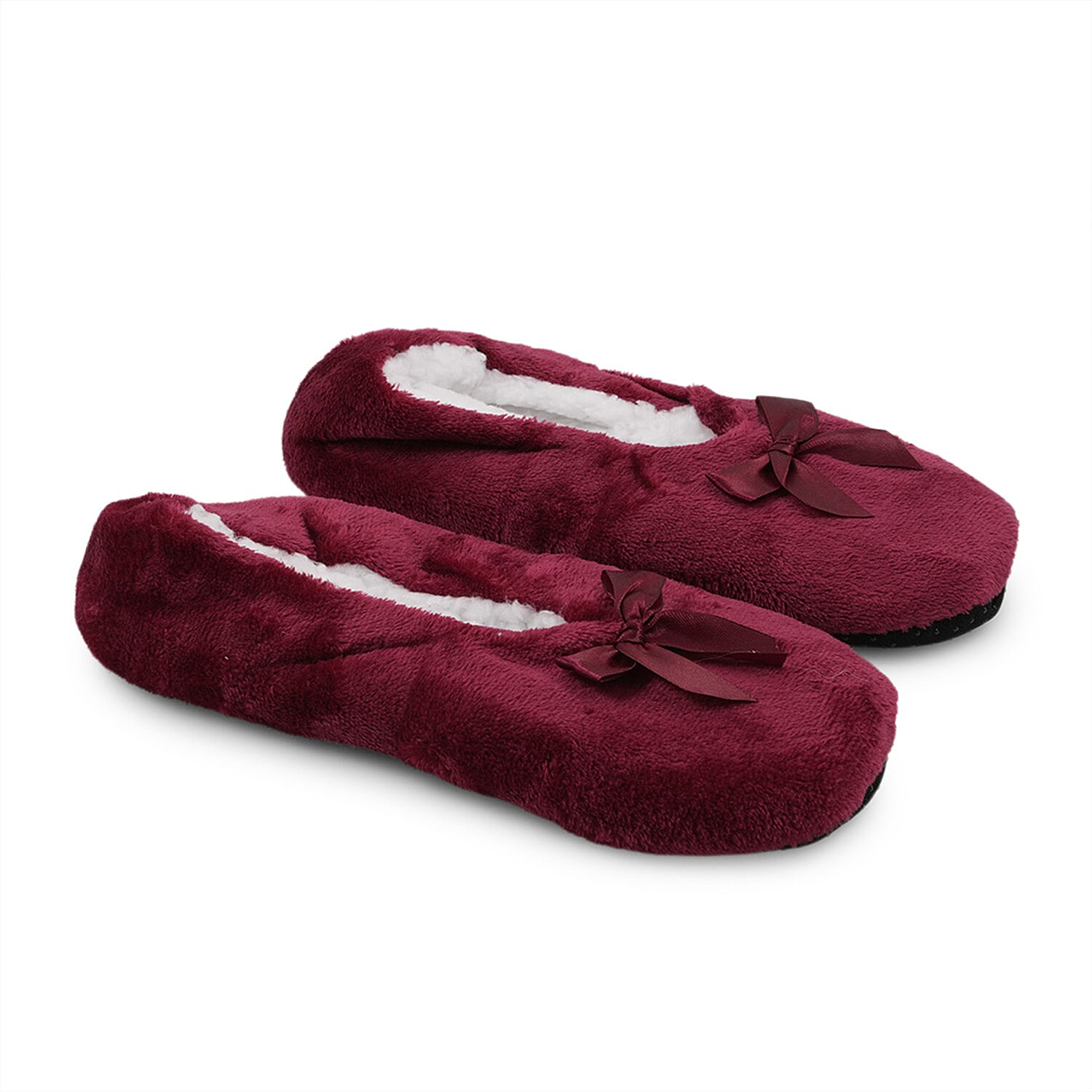 Mossimo Red Bow Slippers With Grippers - S/M