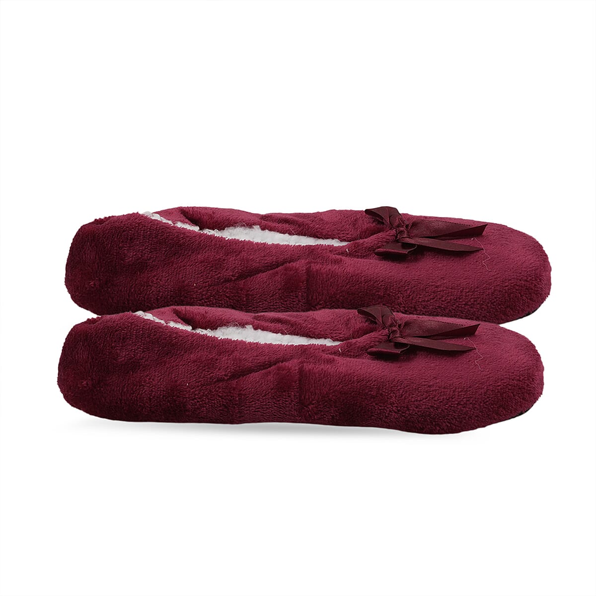 Mega Clearance Mossimo Red Bow Slippers With Grippers - M/L image number 4