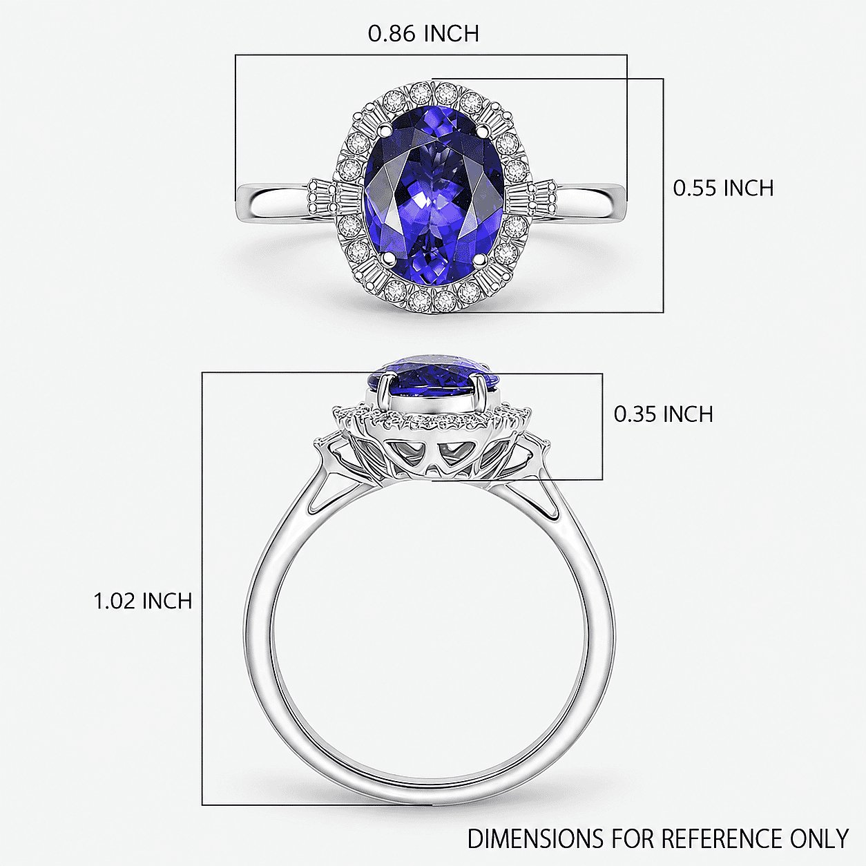 Certified & Appraised Rhapsody AAAA Tanzanite and E-F VS Diamond 3.00 ctw Ring in 950 Platinum (Size 10.0) 5.50 Grams