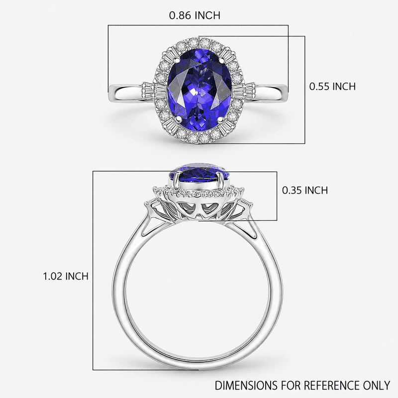 Certified & Appraised Rhapsody AAAA Tanzanite and E-F VS Diamond 3.00 ctw Ring in 950 Platinum (Size 10.0) 5.50 Grams