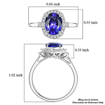 Certified & Appraised Rhapsody AAAA Tanzanite and E-F VS Diamond 3.00 ctw Ring in 950 Platinum (Size 5.5) 5.50 Grams
