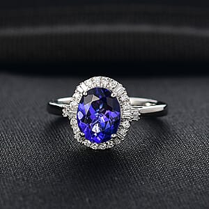 Certified & Appraised Rhapsody AAAA Tanzanite and E-F VS Diamond 3.00 ctw Ring in 950 Platinum (Size 6.0) 5.50 Grams