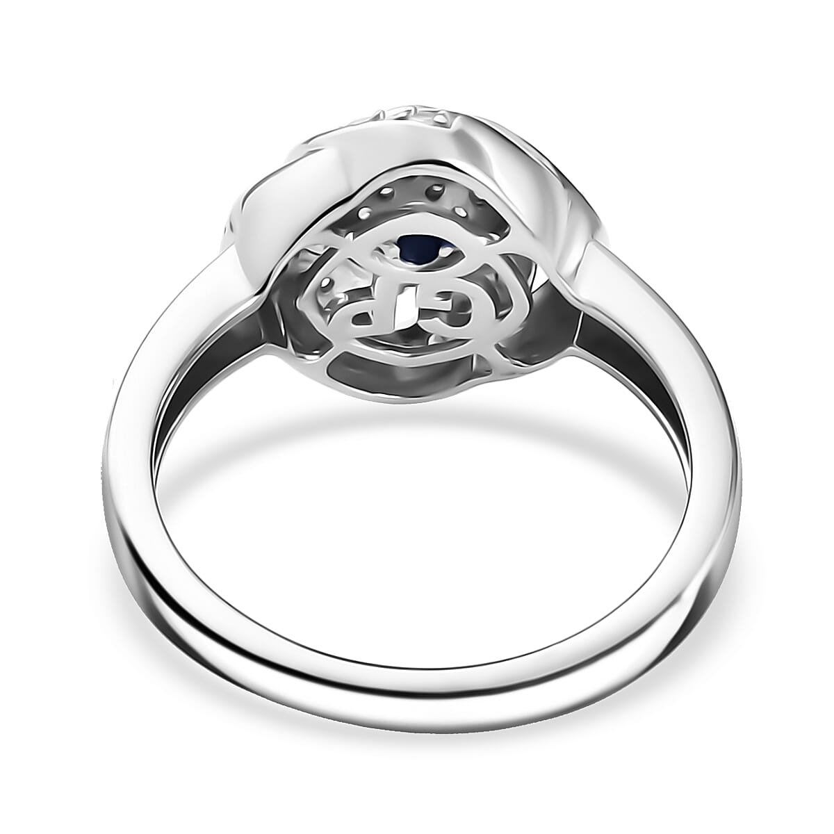 GP Celestial Dream Collection Diamond 0.25 ctw Ring in Rhodium Over Sterling Silver (Size 8.0) image number 4