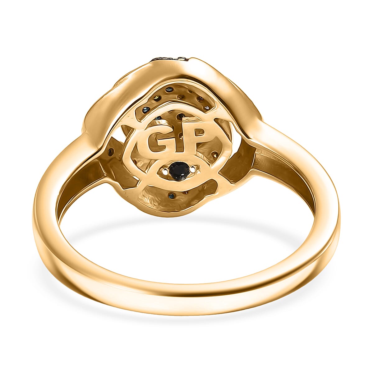 GP Celestial Dream Collection Multi Diamond Ring in 18K Vermeil YG Over Sterling Silver 0.25 ctw (Size 8.0)