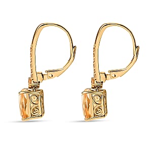 D'Joy Citrine Earrings in 18K Vermeil YG Over Sterling Silver 4.50 ctw (Brazilian)