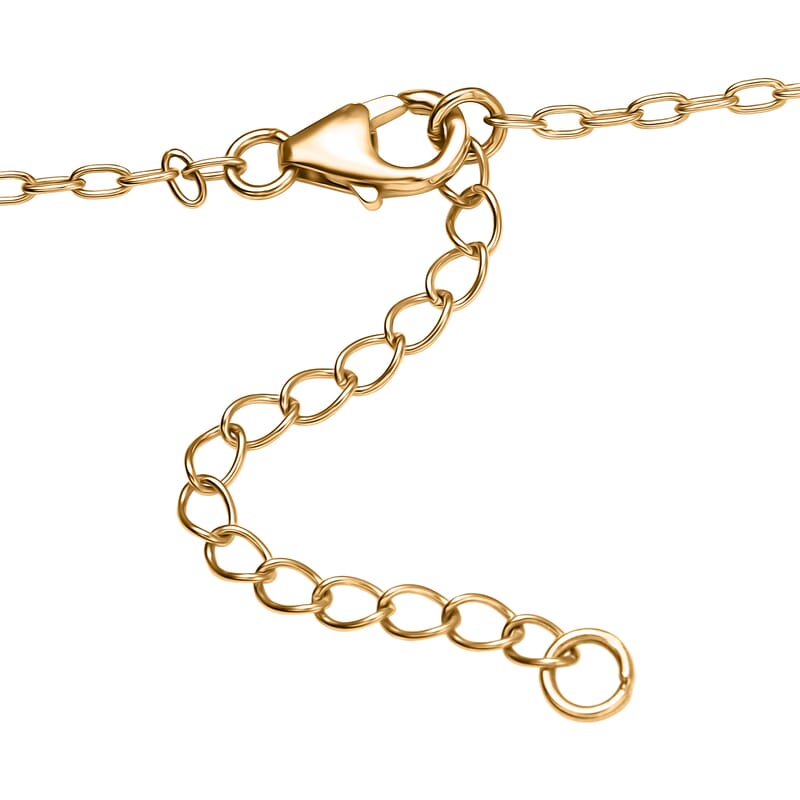D'Joy Rachel Roy Loving Care Sky Blue Topaz, White Topaz Necklace in 18K Vermeil YG Over Sterling Silver 2.30 ctw (18- 20 Inches)