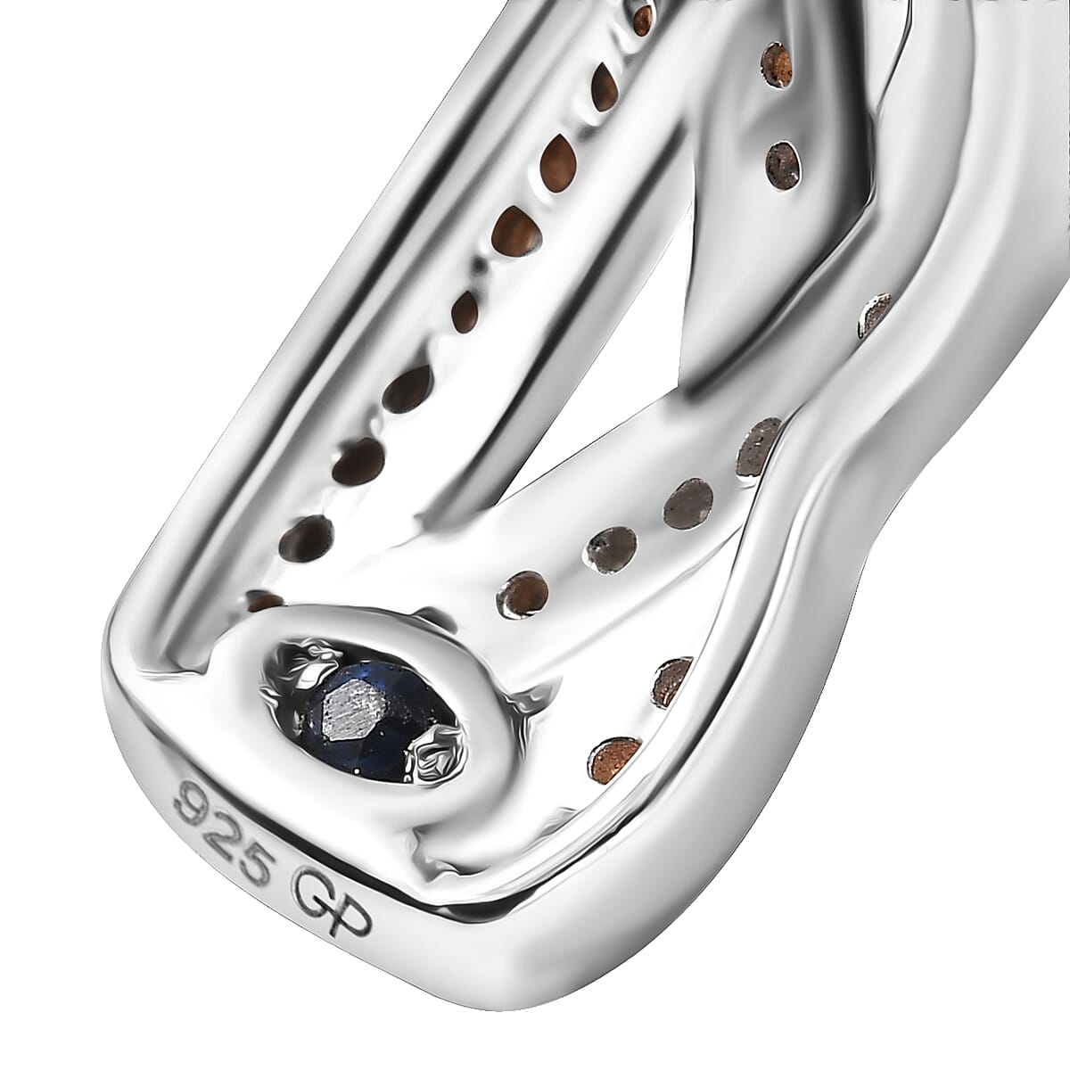 GP Royal Art Deco Collection Diamond 0.35 ctw Earrings in 18K Vermeil YRG and Rhodium Over Sterling Silver image number 5