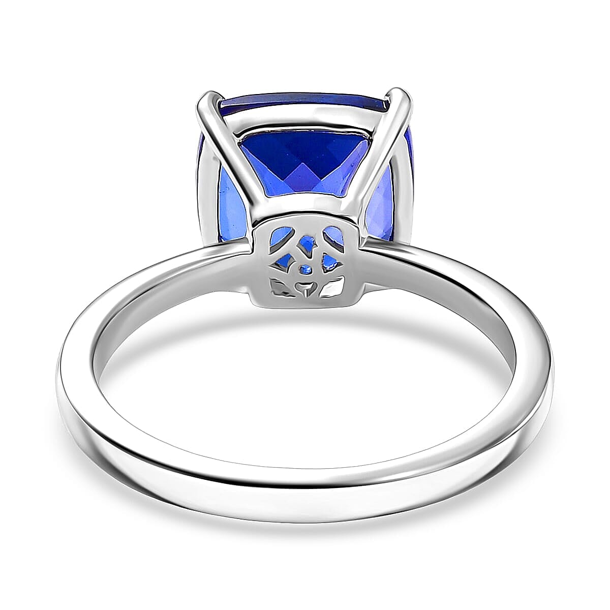 Doorbuster Rhapsody AAAA Tanzanite 5.30 ctw Solitaire Ring in 950 Platinum (Size 10.0) 4.25 Grams image number 4