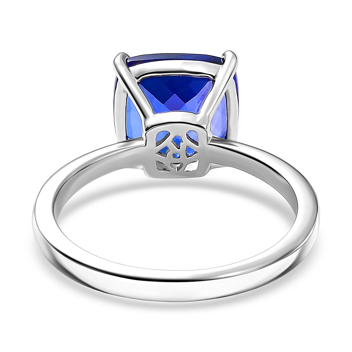 Doorbuster Rhapsody AAAA Tanzanite 5.30 ctw Solitaire Ring in 950 Platinum (Size 8.0) 4.25 Grams image number 4