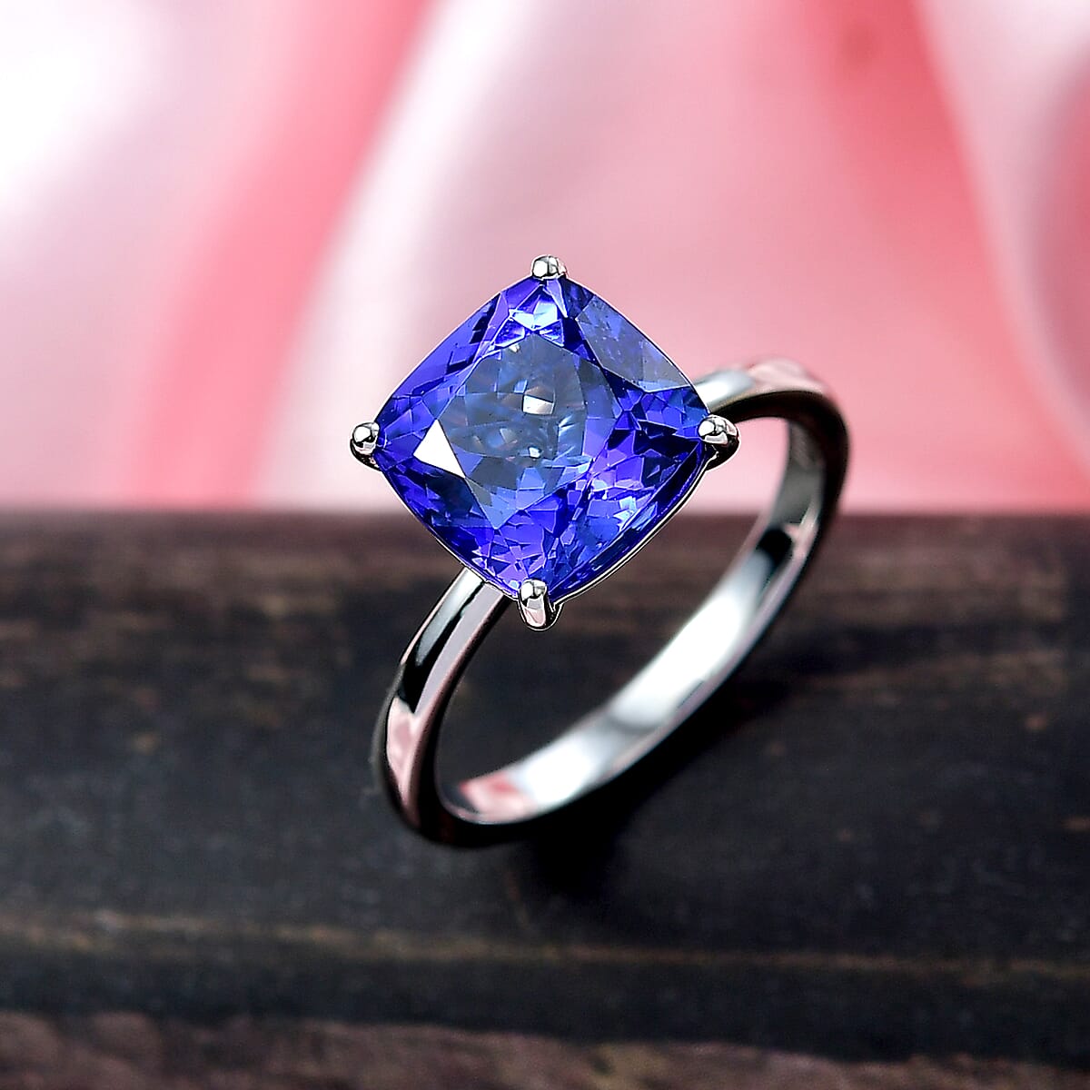 Doorbuster Rhapsody AAAA Tanzanite 5.00 ctw Solitaire Ring in 950 Platinum (Size 9.0) 4.25 Grams (Del. in 10-12 Days)  image number 1