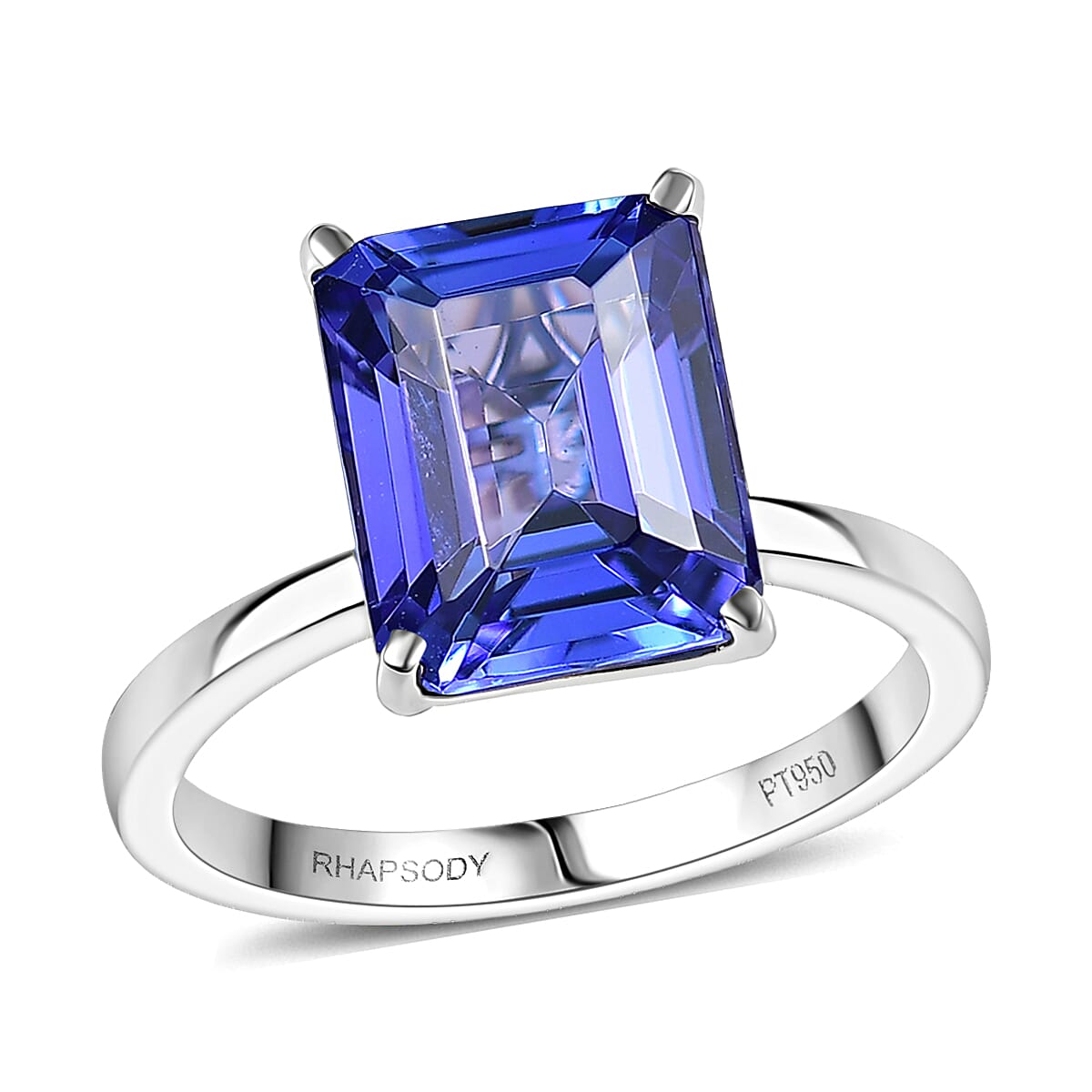 Doorbuster Rhapsody 950 Platinum AAAA Tanzanite Ring (Size 7.0) (4.45 g) 4.60 ctw image number 0