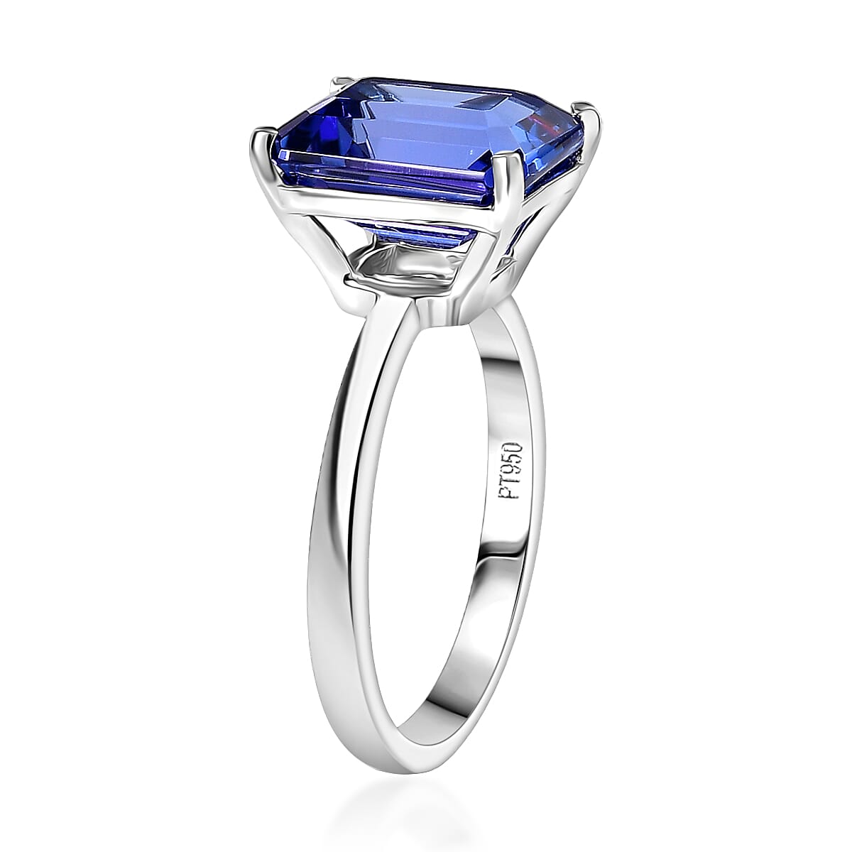 Doorbuster Rhapsody 950 Platinum AAAA Tanzanite Ring (Size 7.0) (4.45 g) 4.60 ctw image number 3