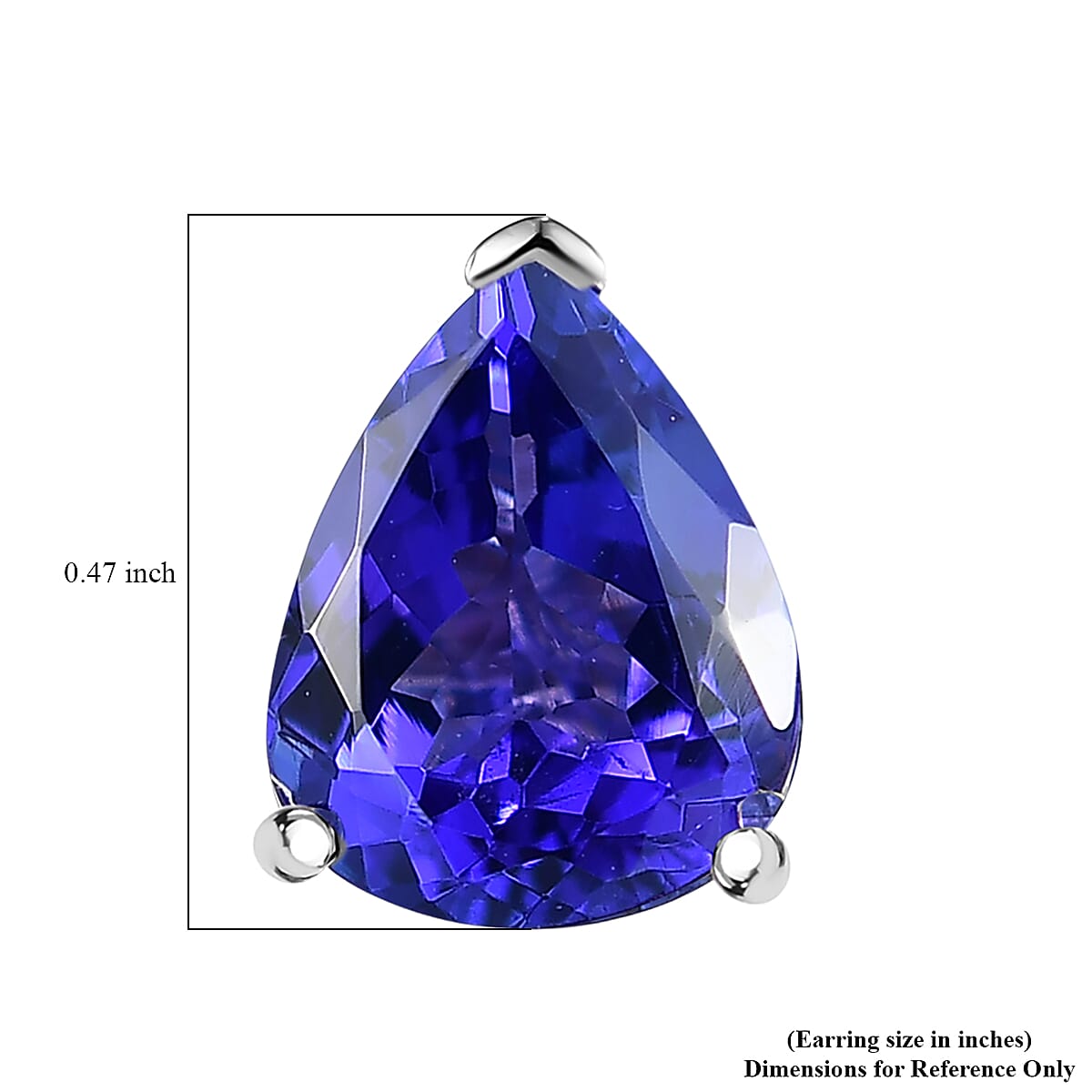 Rhapsody AAAA Tanzanite Stud Earrings in 950 Platinum 4.75 ctw