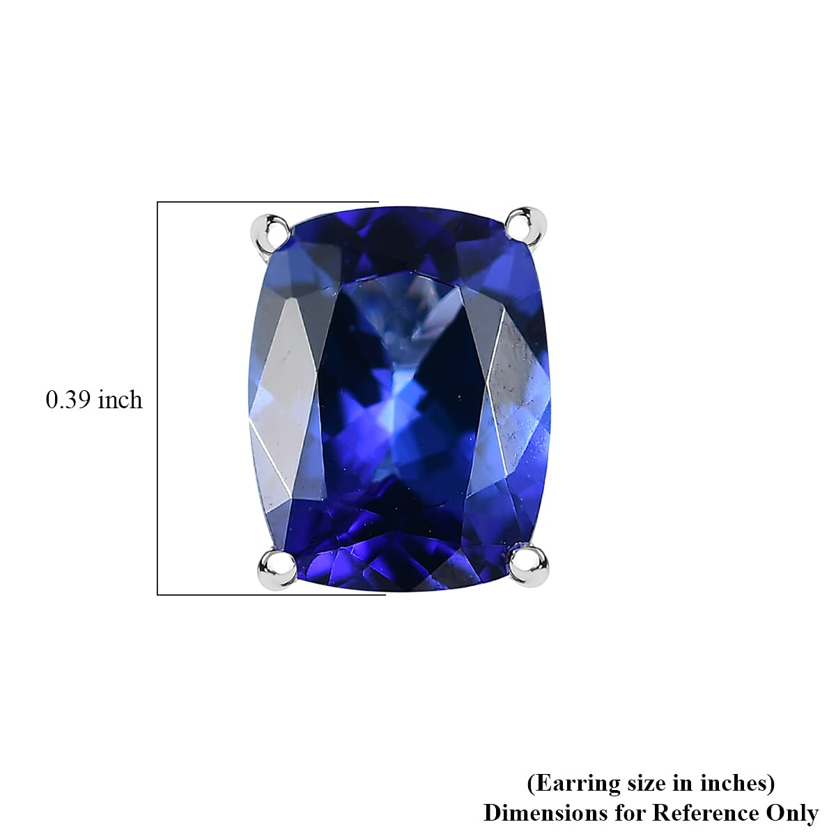 Doorbuster Rhapsody AAAA Tanzanite 4.75 ctw Solitaire Stud Earrings in 950 Platinum (Del. in 10-12 Days) image number 4