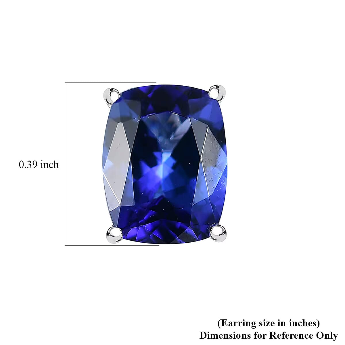 Doorbuster Rhapsody AAAA Tanzanite 4.75 ctw Solitaire Stud Earrings in 950 Platinum image number 6