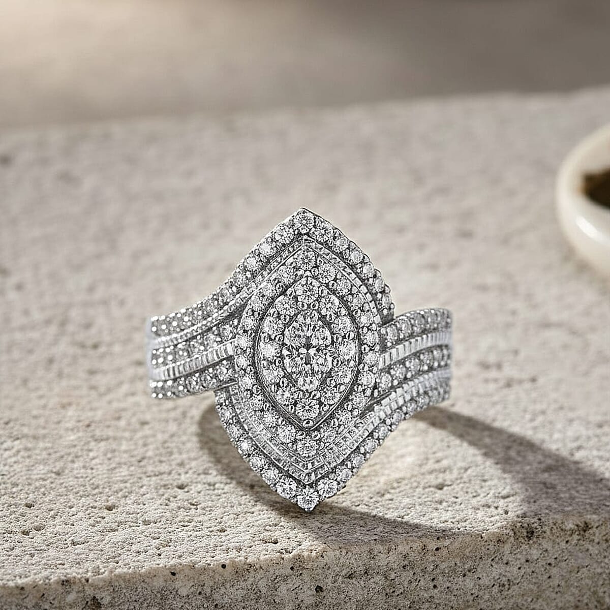 D'Joy Diamond Ring in Rhodium Over Sterling Silver 1.00 ctw (Size 10.0) image number 1