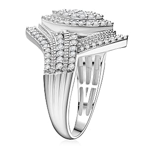 D'Joy Diamond Ring in Rhodium Over Sterling Silver 1.00 ctw (Size 10.0)