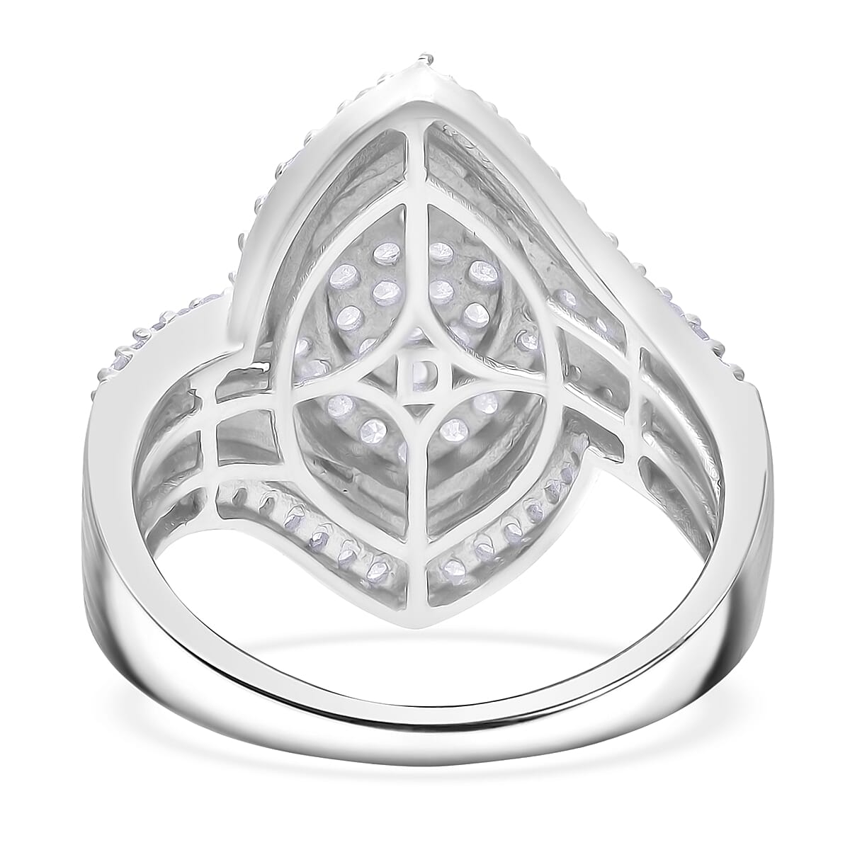 D'Joy Diamond Ring in Rhodium Over Sterling Silver 1.00 ctw (Size 6.0) image number 4