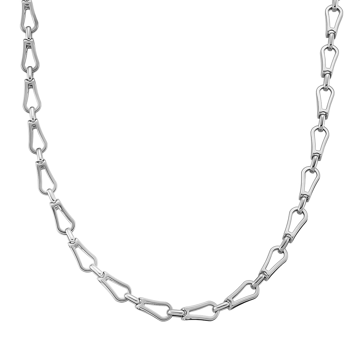 Interlocking Chain Necklace in Stainless Steel 20 Inches image number 0