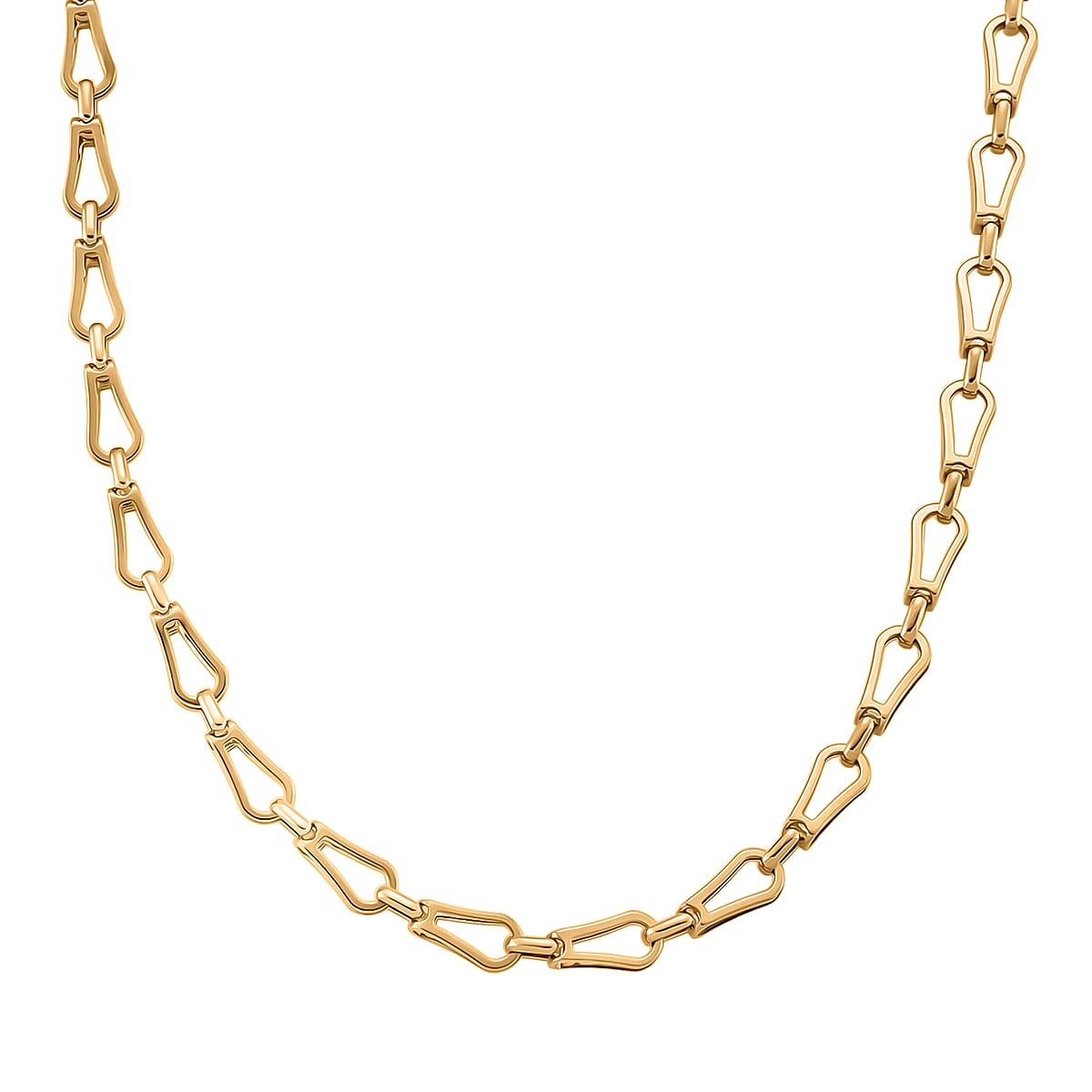 Interlocking Chain Necklace in ION Plated YG Stainless Steel 20 Inches image number 0