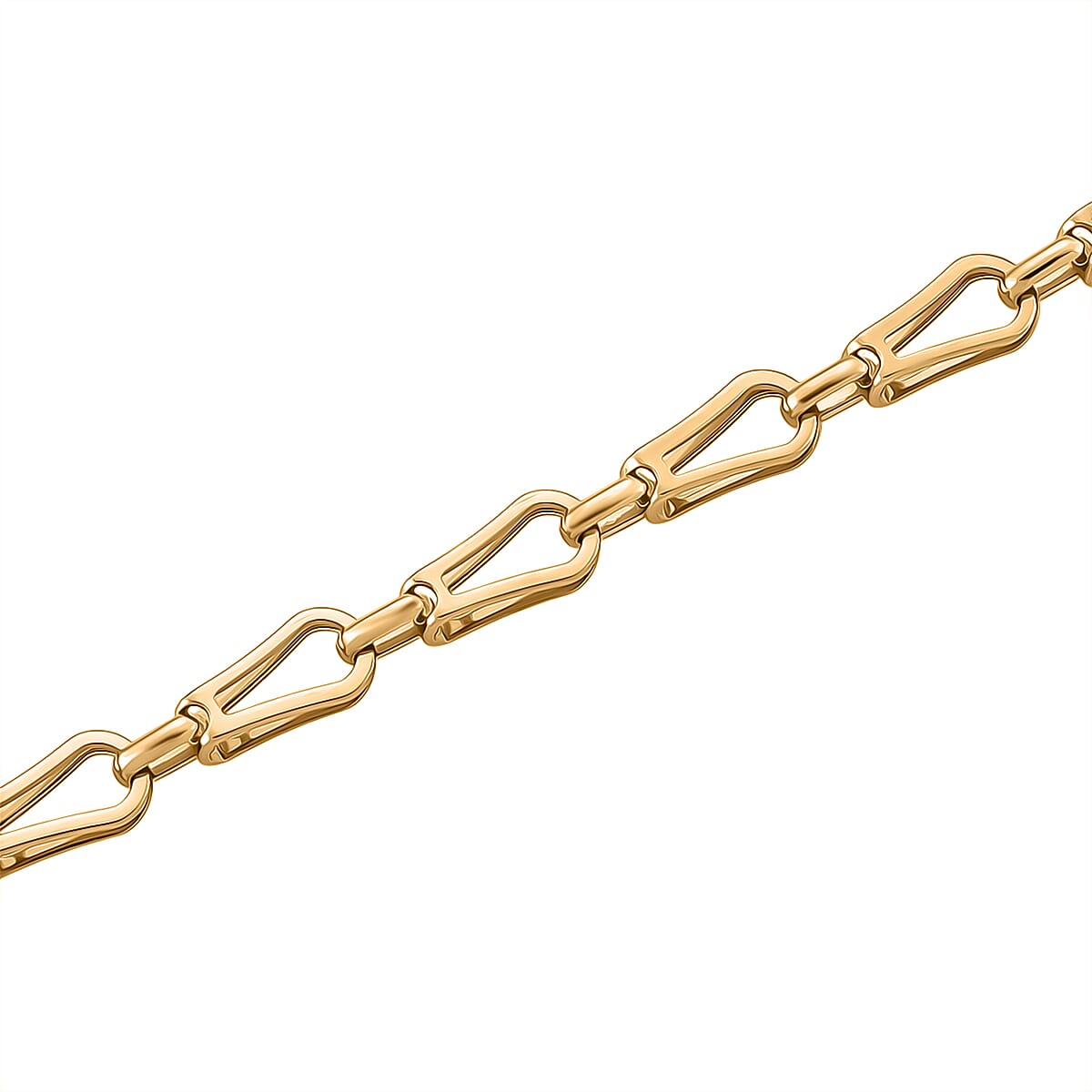 Interlocking Chain Necklace in ION Plated YG Stainless Steel 20 Inches image number 4