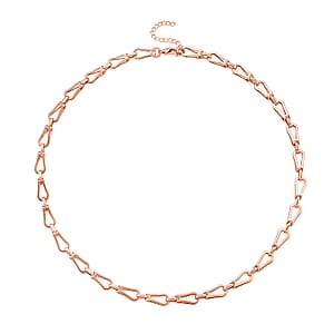 Interlocking Chain Necklace in ION Plated RG Stainless Steel 20 Inches