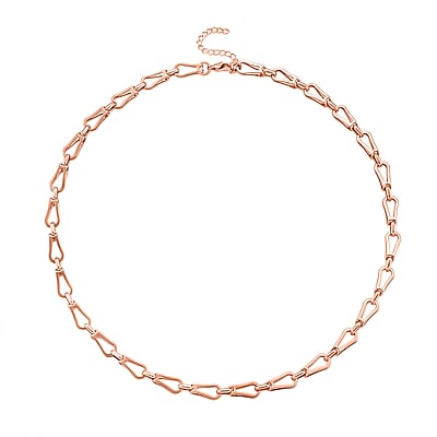 Interlocking Chain Necklace in ION Plated RG Stainless Steel 20 Inches